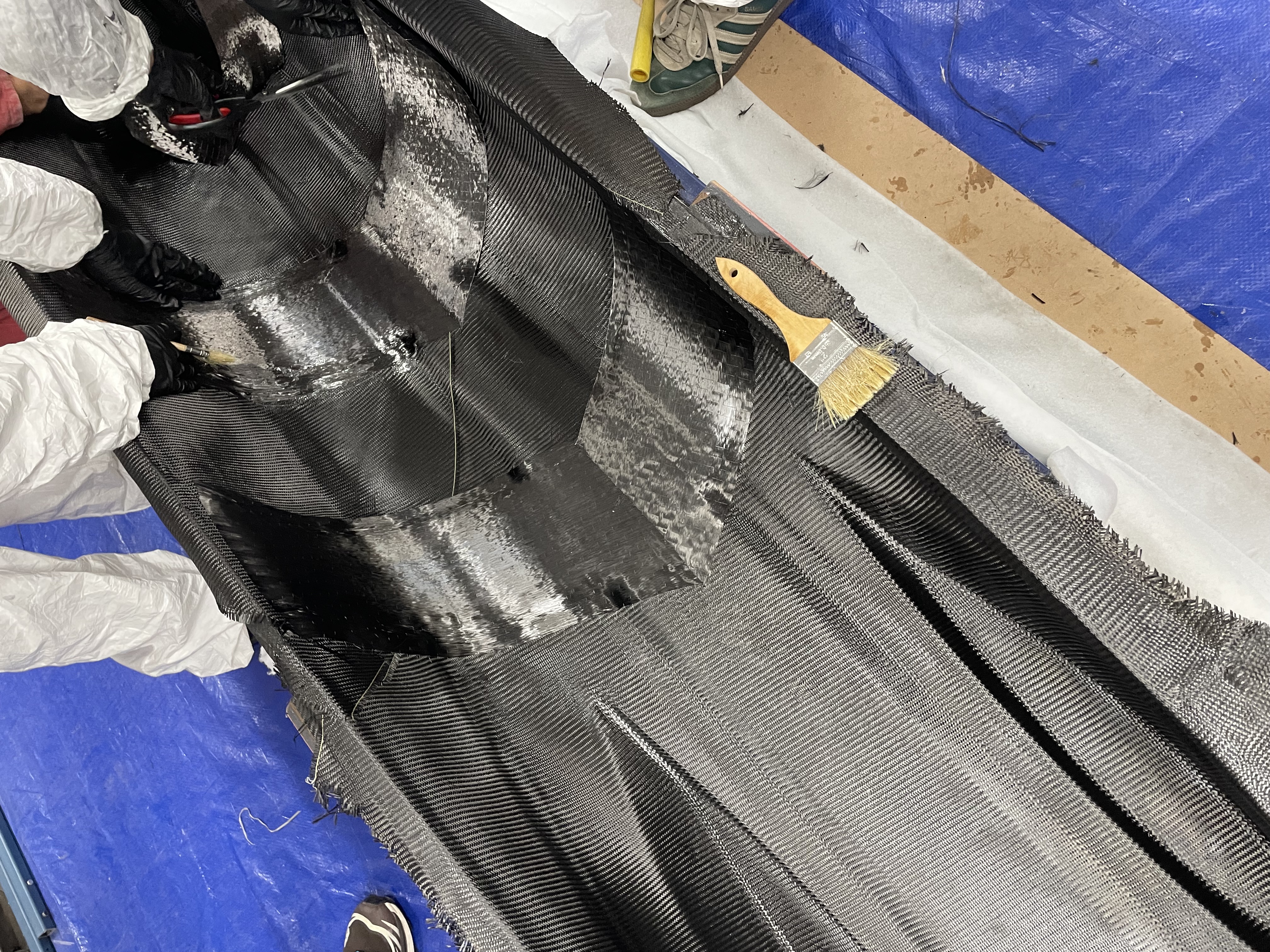 Close up of unidirectional carbon.