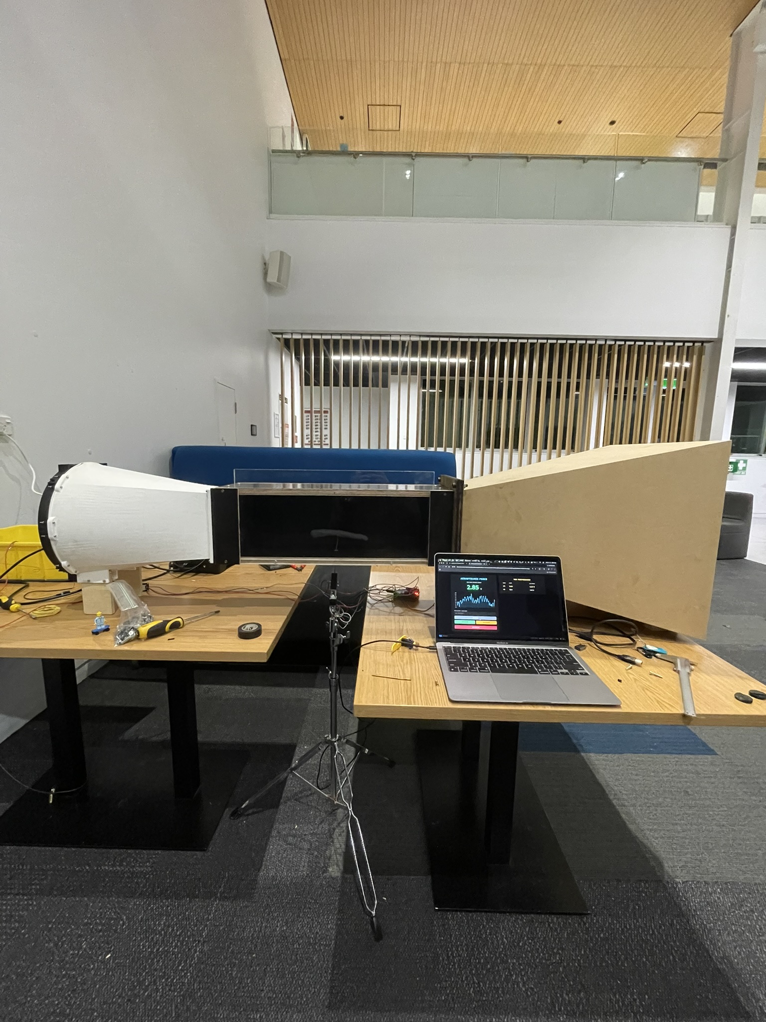 Finished wind tunnel ready for the KidsFest event.