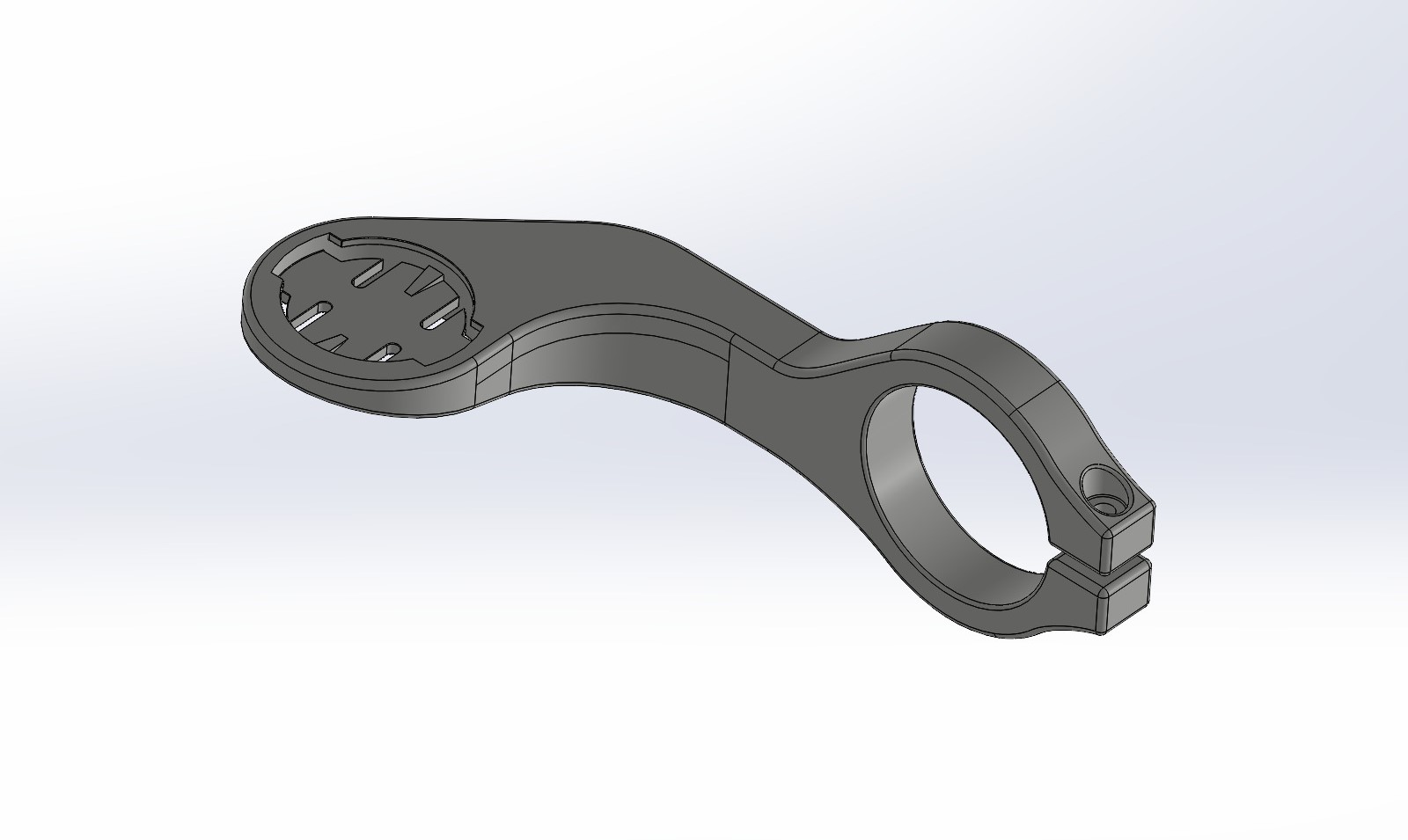 CAD model of the Garmin mount for the mountain bike.